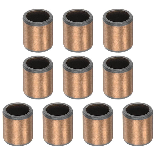 Sleeve Bearings 5mm Bore x 7mm OD x 8mm Length Plain Bearings Wrapped Oilless Bushings for Sliding Parts of Machinery, 10pcs, front view