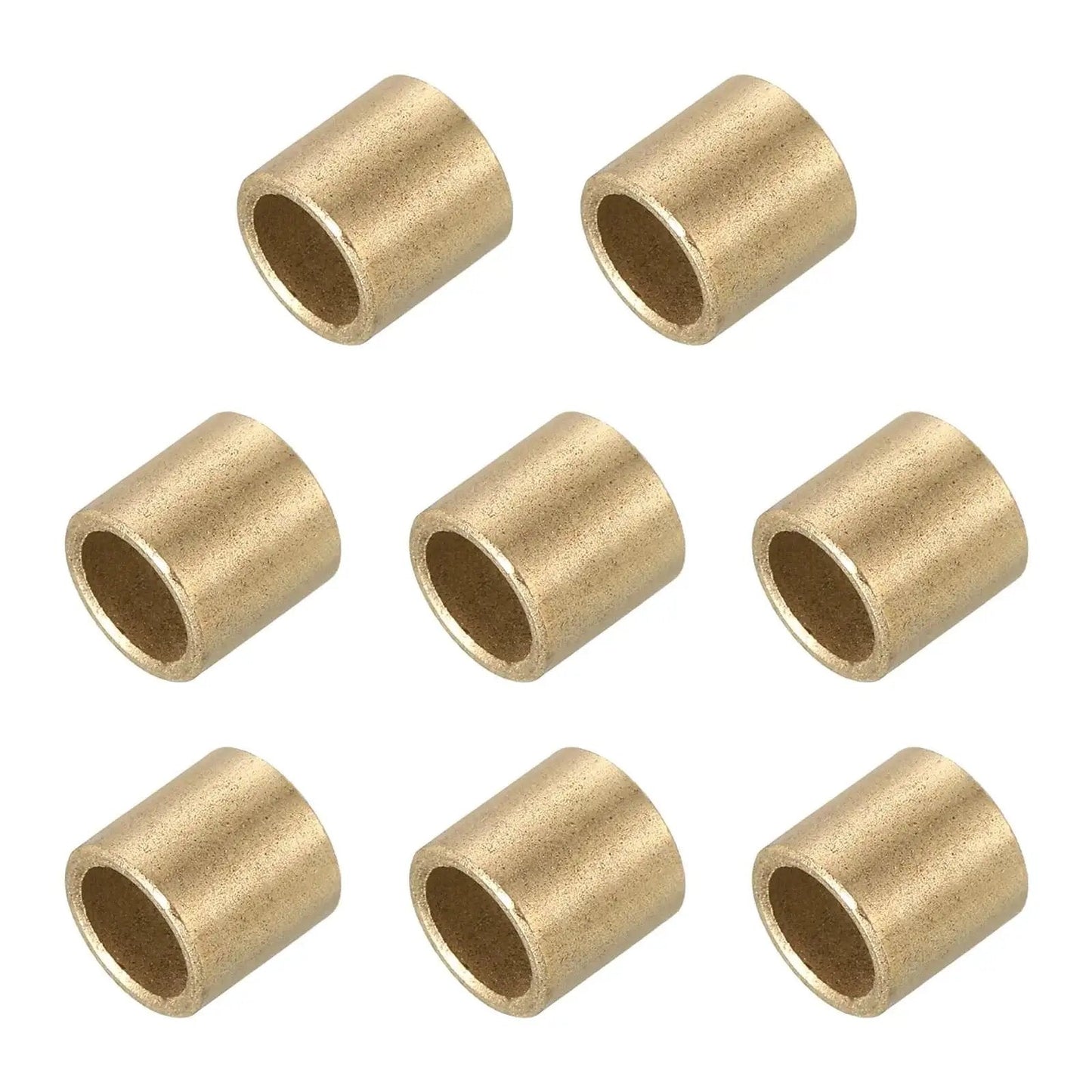 Sleeve Bearings 8mm Bore 10mm Outer Diameter 8mm Length Self Lubricating Cast Brass Bushing Gold Tone Pack Of 8