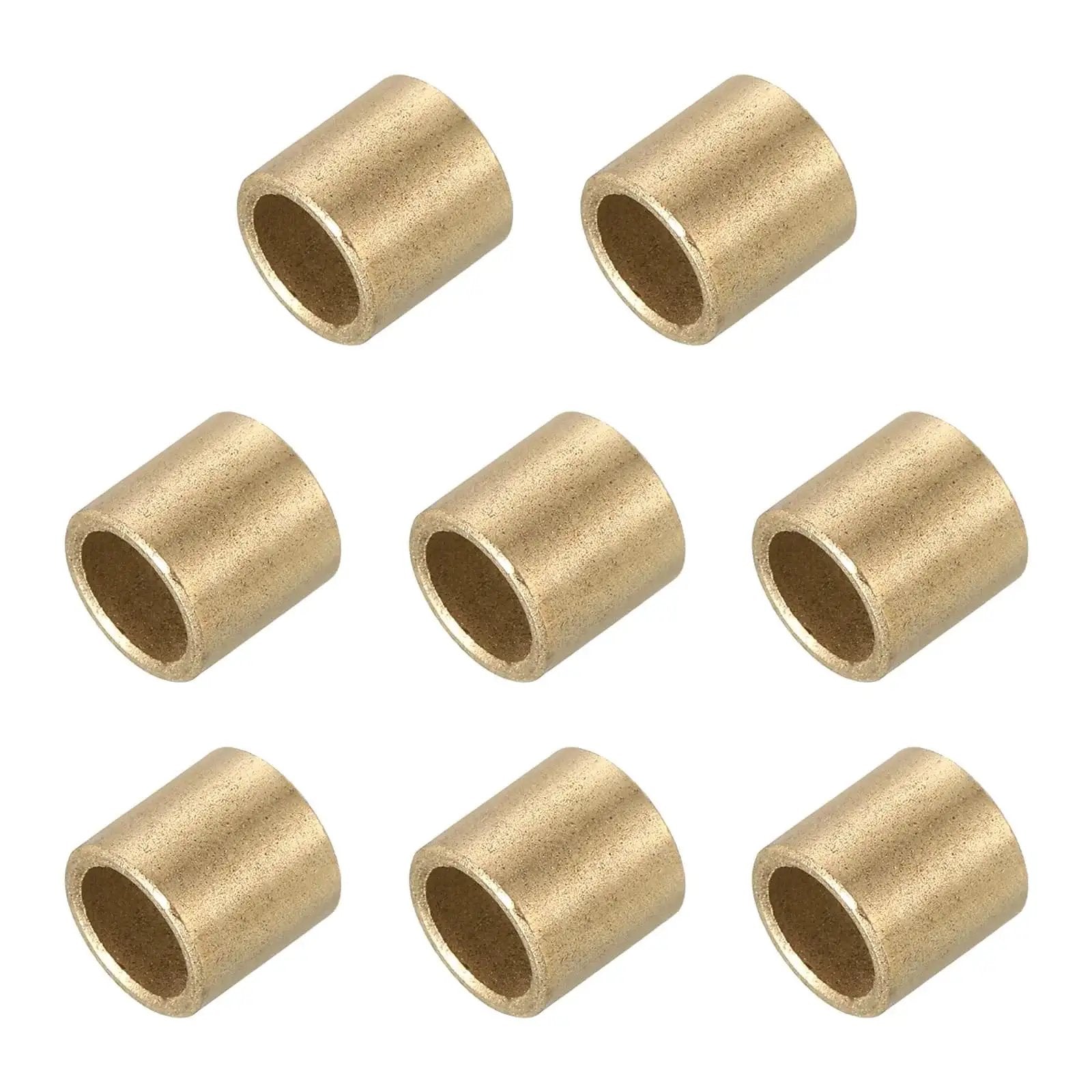 Sleeve Bearings 8mm Bore 10mm Outer Diameter 8mm Length Self Lubricating Cast Brass Bushing Gold Tone Pack Of 8