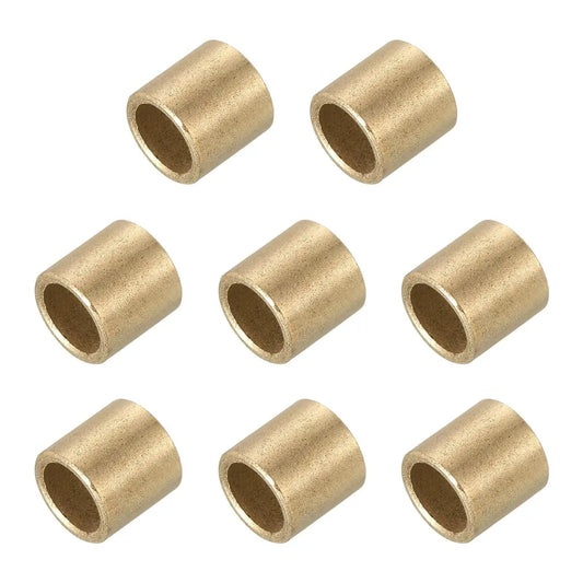 Sleeve Bearings 8mm Bore 10mm Outer Diameter 8mm Length Self Lubricating Cast Brass Bushing Gold Tone Pack Of 8