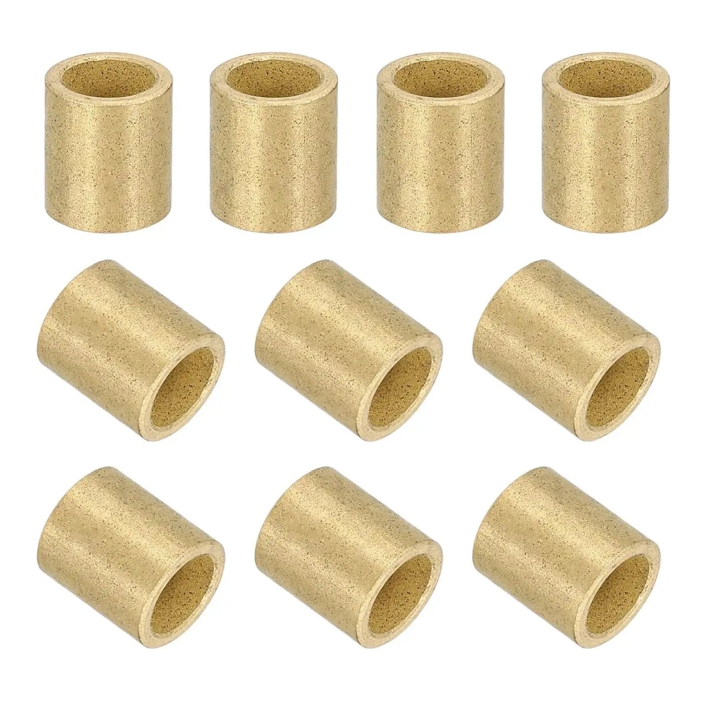 10 self-lubricating sintered bronze bushings 5mm bore 7mm OD 8mm length for high temperature applications and low friction operation