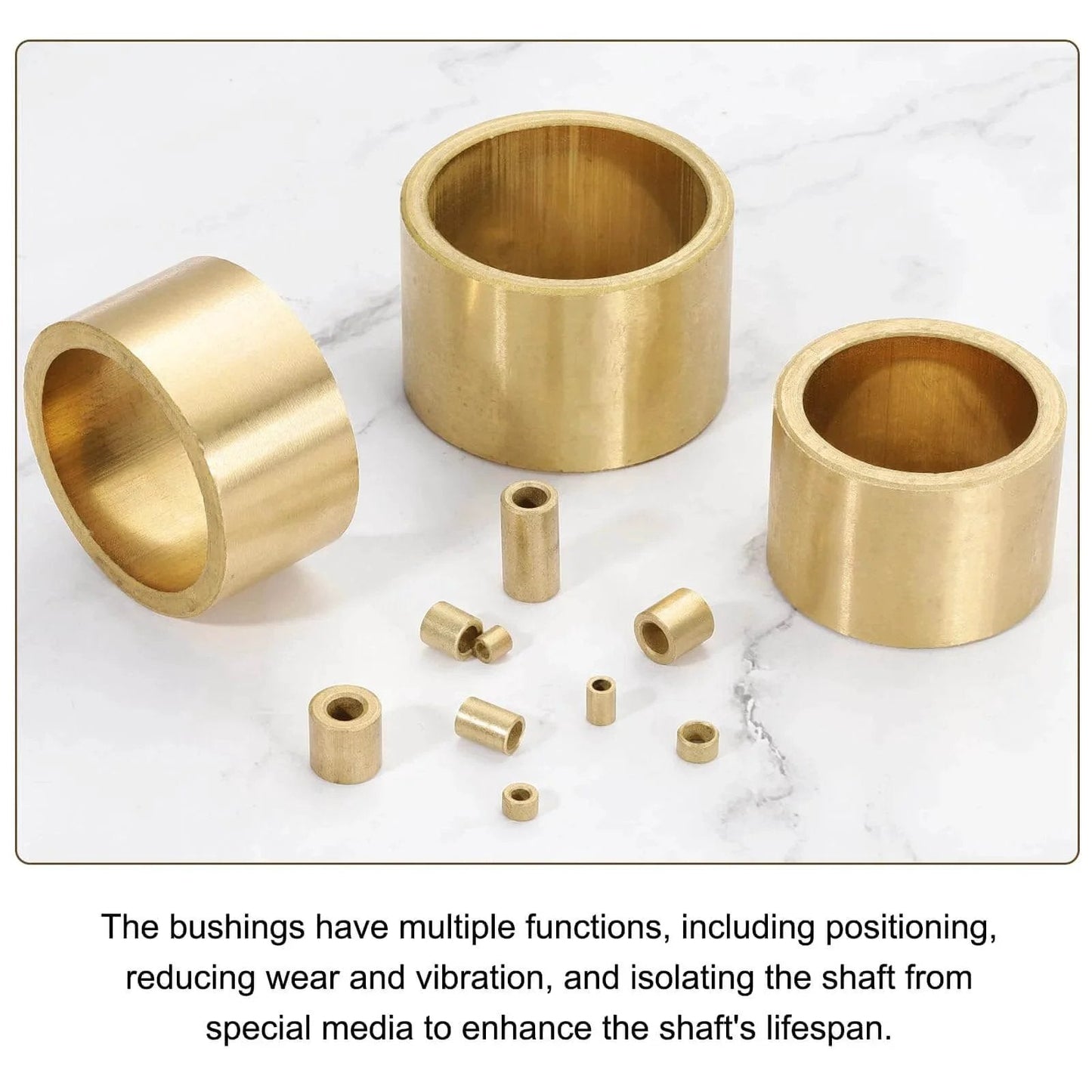 Assorted Sleeve Bearings 40mm Bore 50mm OD 30mm Length Self Lubricating Sintered Bronze Bushings for High Temperature