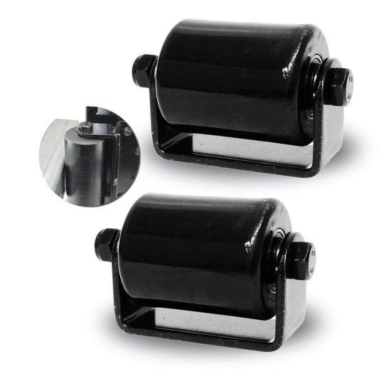 2Pack Slide Gate Guide Roller with C Post Welded Bracket, Hard Nylon Sliding Rolling Gates Guider, Heavy Duty Sealed Ball Bearing Side Roller Assembly (3 Inches - 2 Pack) designed for smooth motion and stable alignment in automation and