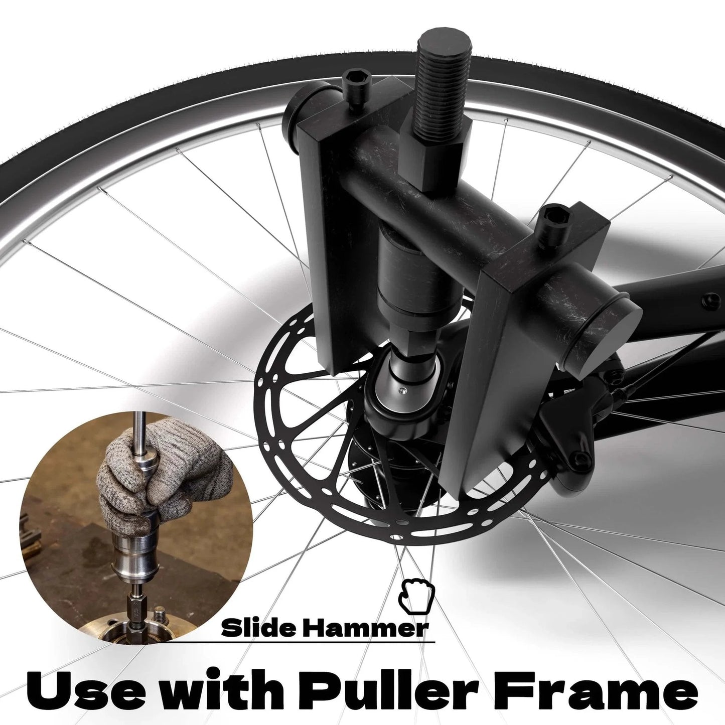 Blind Hole Bearing Puller Set 8-32mm with Slide Hammer used for motorcycle wheel bearing removal