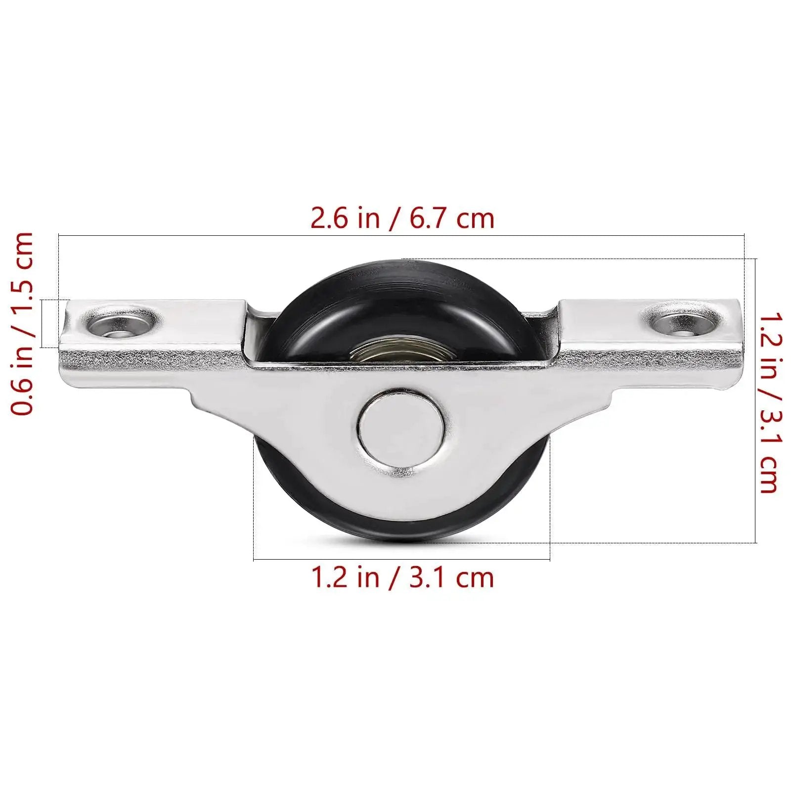 4 Pieces Barn Door Kit With Sliding Door Rollers And Track Wheels For Wardrobe Cupboard Cabinets Includes Bottom Pulley