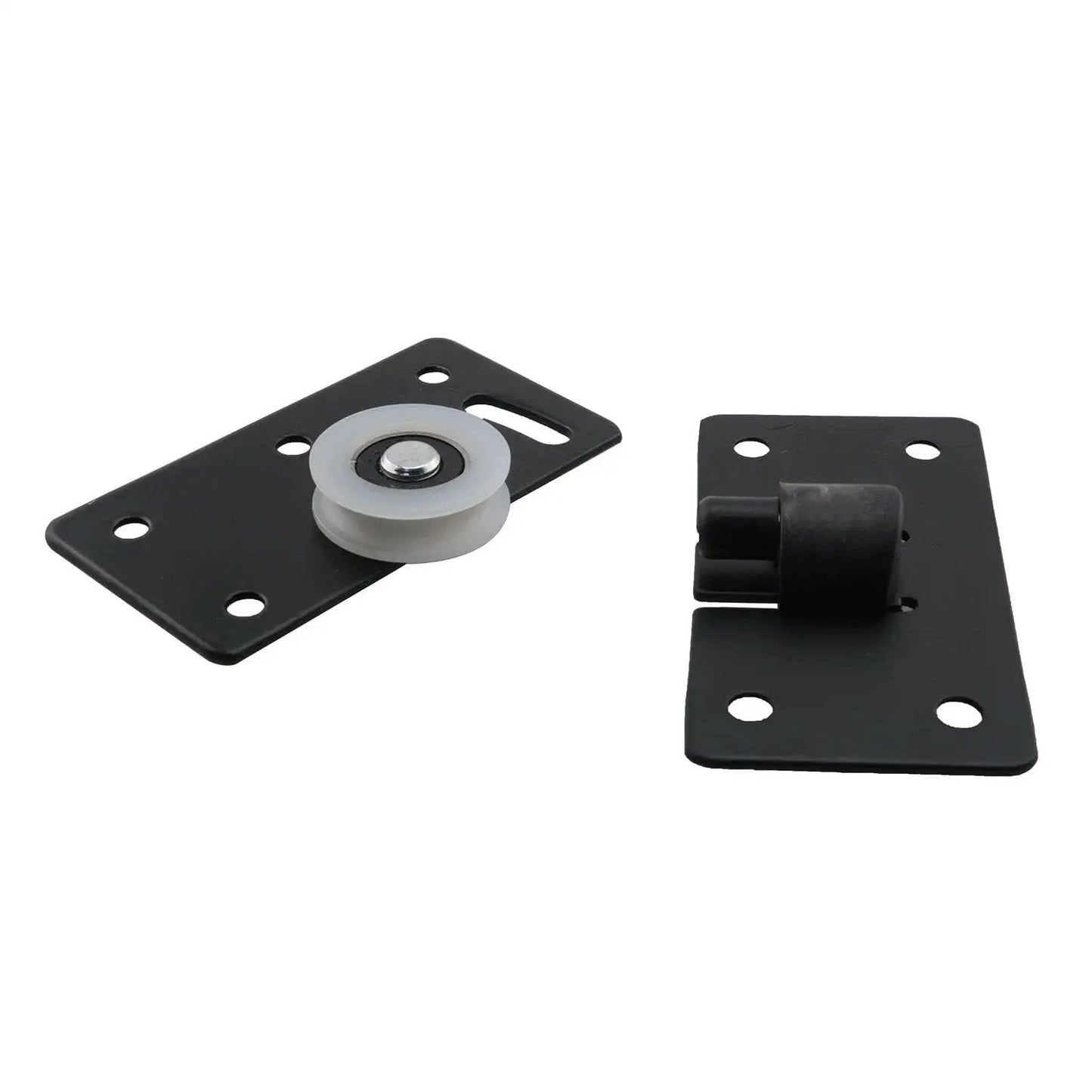 2 Pack 85x45mm Wardrobe Sliding Door Pulleys With Grooved Wheels For Cabinets And Display Cabinets, Stainless Steel Door Hardware Caster Set With Spacer