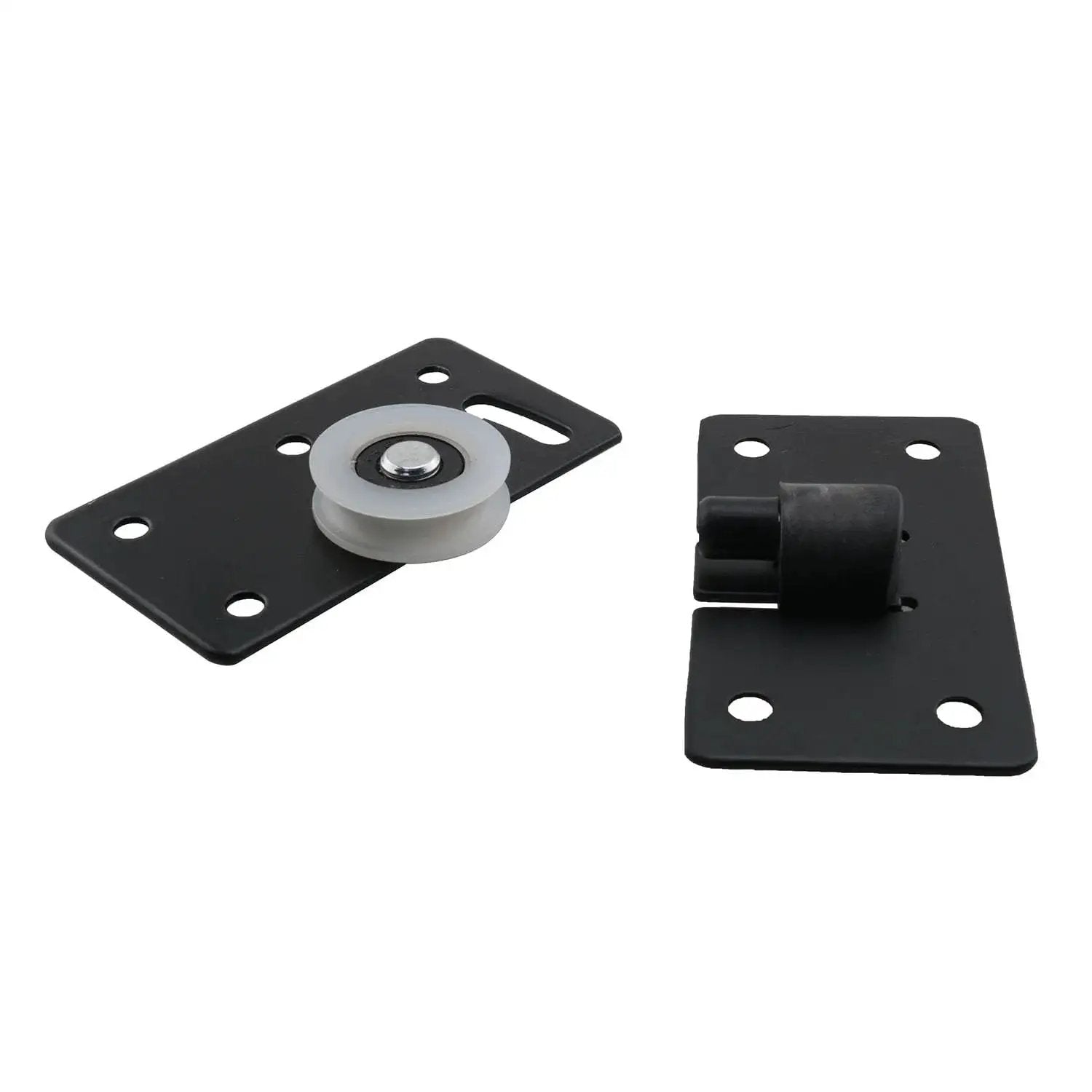 2 Pack 85x45mm Wardrobe Sliding Door Pulleys With Grooved Wheels For Cabinets And Display Cabinets, Stainless Steel Door Hardware Caster Set With Spacer