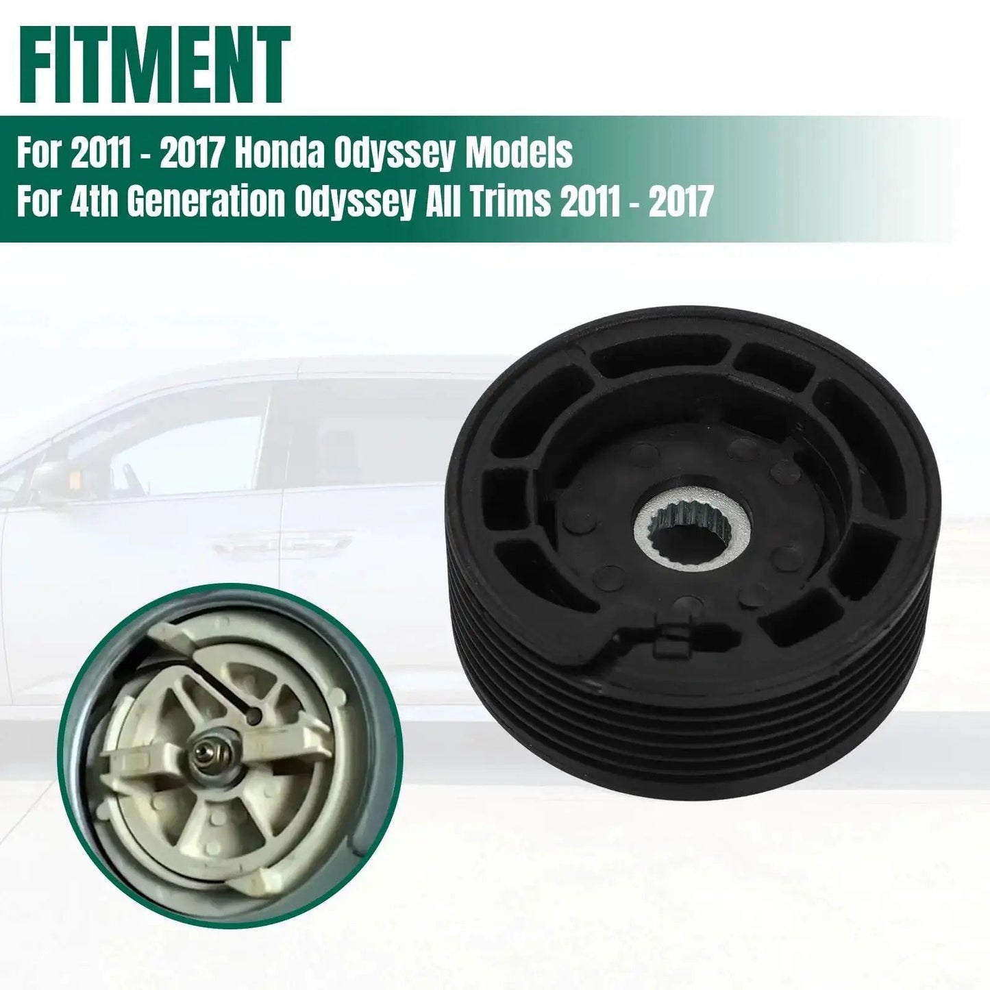Sliding Door Pulley Spool Wheel For 2011 2017 Honda Odyssey 4th Generation All Trims Durable Plastic And Metal Composite