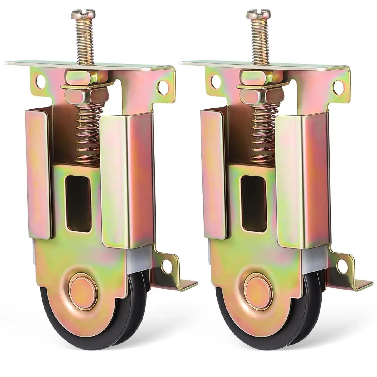 2 Pcs Sliding Door Roller Wheels With Heavy Duty Stamped Housing And POM Bearings For Smooth Operation