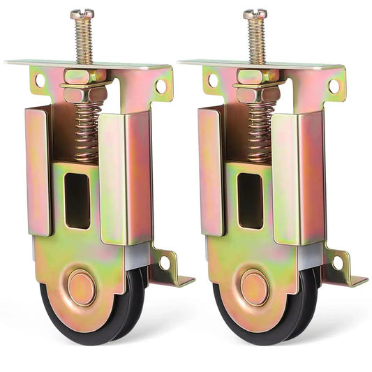 2 Pcs Sliding Door Roller Wheels With Heavy Duty Stamped Housing And POM Bearings For Smooth Operation