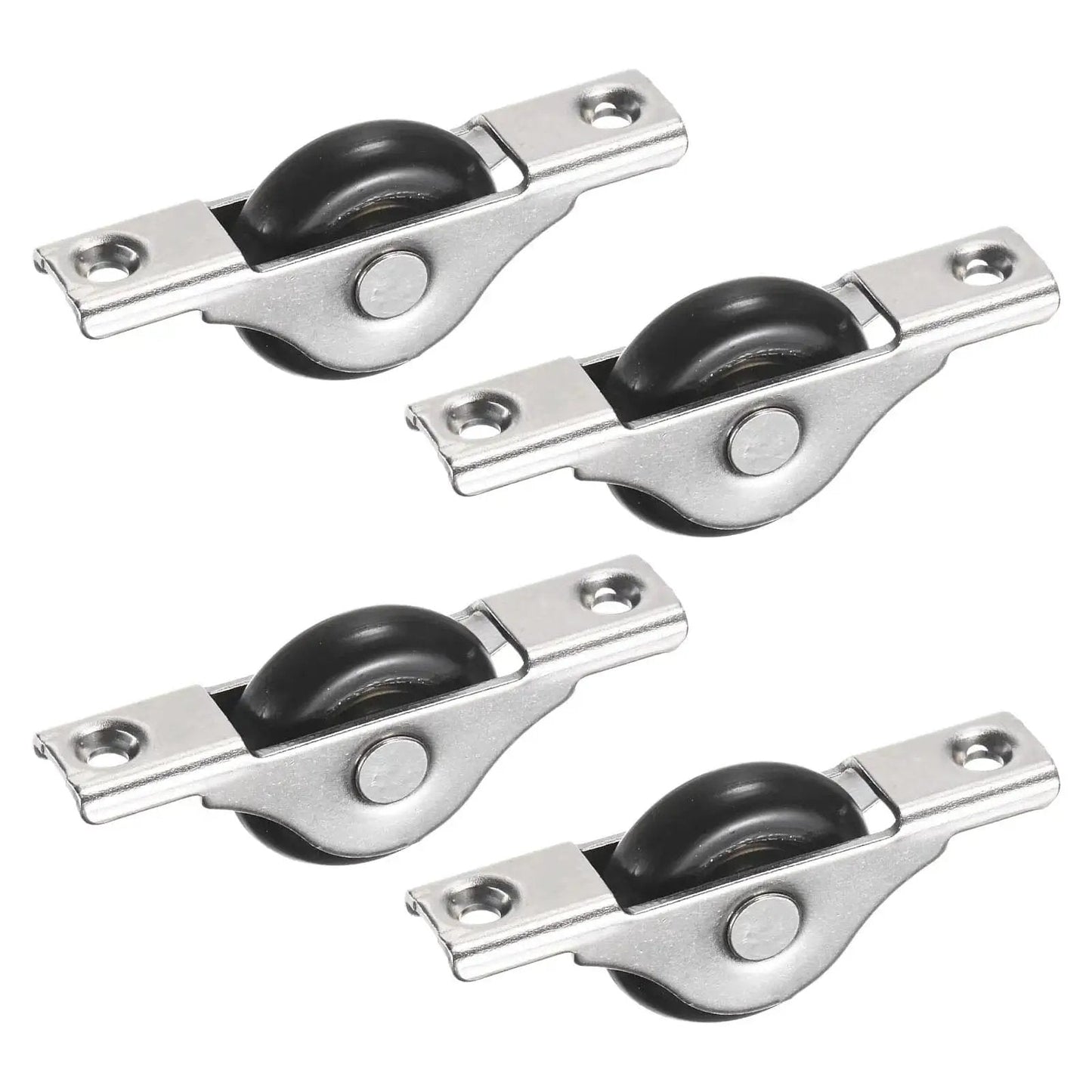 4 Pack Screen Door Rollers Replacement For Sliding Doors And Patios, 30mm Diameter Nylon Pulley Wheels, Durable Iron And Nylon Construction