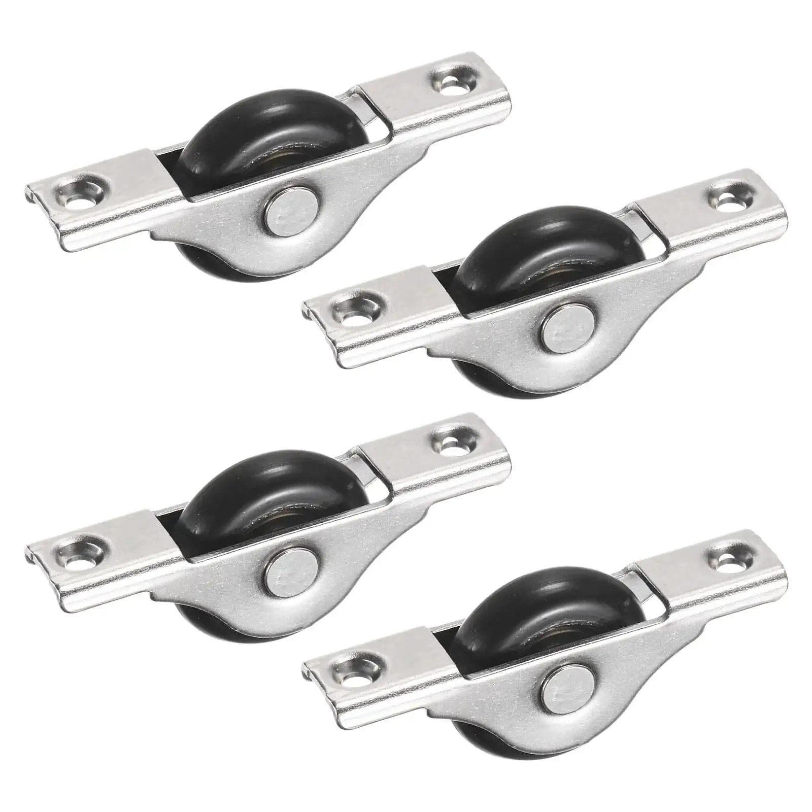 4 Pack Screen Door Rollers Replacement For Sliding Doors And Patios, 30mm Diameter Nylon Pulley Wheels, Durable Iron And Nylon Construction