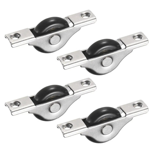 4 Pack Screen Door Rollers Replacement For Sliding Doors And Patios, 30mm Diameter Nylon Pulley Wheels, Durable Iron And Nylon Construction