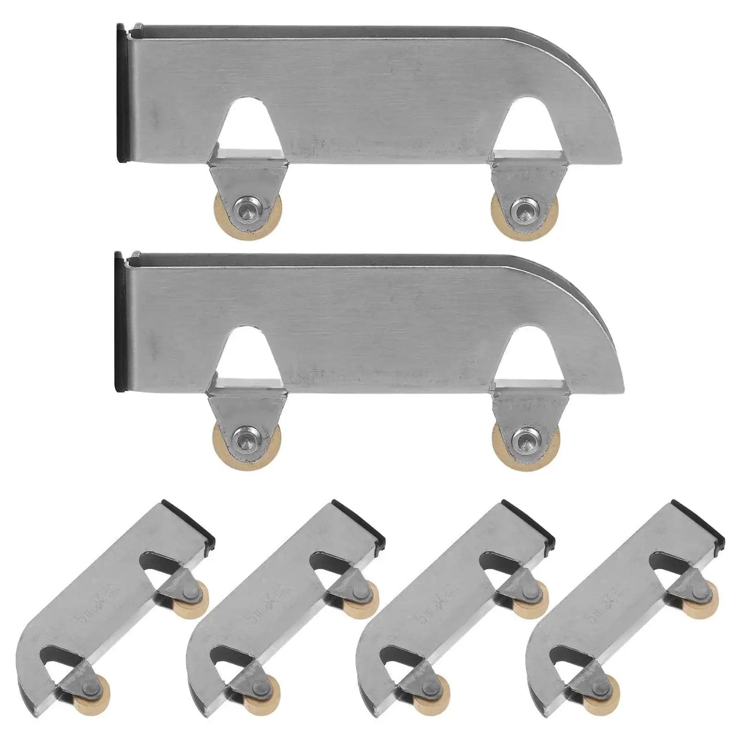 6Pcs Sliding Glass Door Wheels Kit For Cabinet Closet Wardrobe Replacement Roller Set With Quiet Silent Operation Smooth Glide
