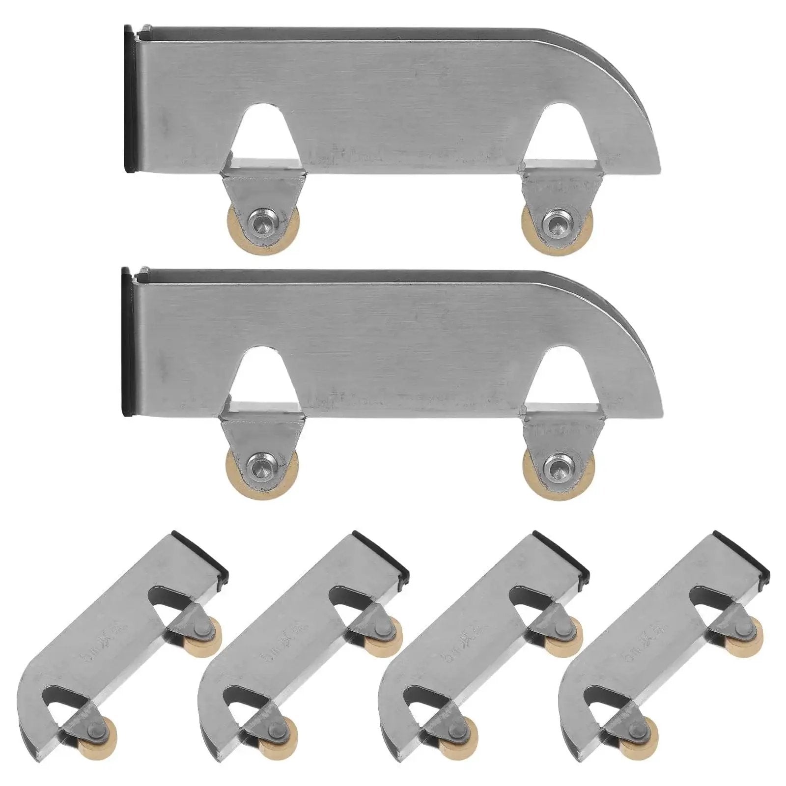 6Pcs Sliding Glass Door Wheels Kit For Cabinet Closet Wardrobe Replacement Roller Set With Quiet Silent Operation Smooth Glide