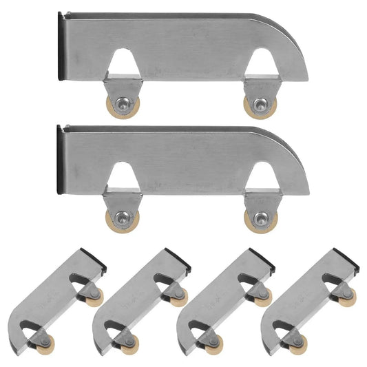 6Pcs Sliding Glass Door Wheels Kit For Cabinet Closet Wardrobe Replacement Roller Set With Quiet Silent Operation Smooth Glide