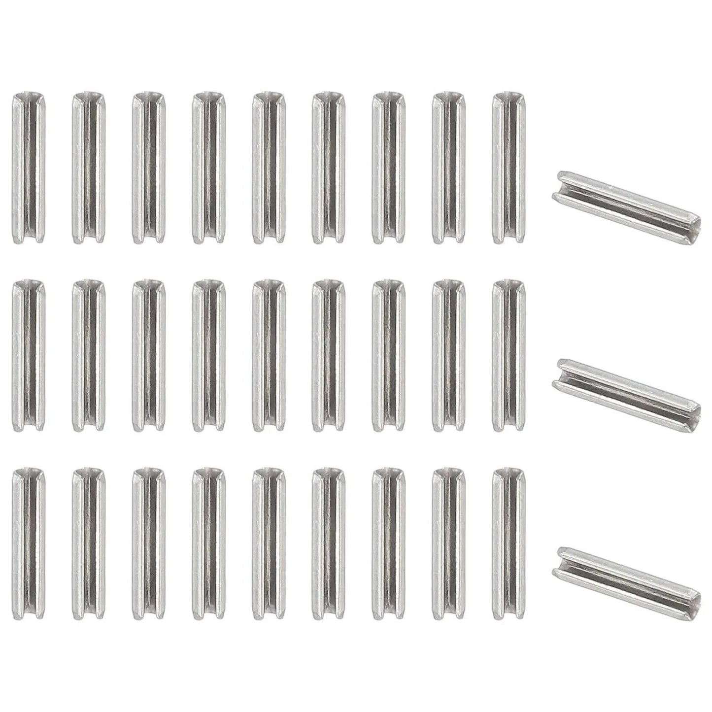 Slotted Spring Pin, 50 Pcs 3/32" x 1/2" (2.7mm x 12mm) 304 Stainless Steel Split Roll Pins Spring Dowel for Home Improvement Automotive Machine Repair, Silver