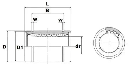 SM20-OP 20mm Slide Bush Ball Linear Miniature Motion Bearing