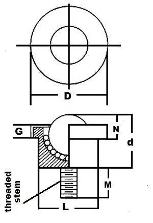 SMBT-5/8 CS/SS Solid Machined Ball Transfer Unit 5/8 Main Bearing