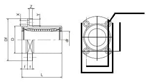 SMST25GWUUE NB 25mm Slide Bush Bushings Linear Bearing