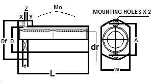 SMST6WUUE NB 6mm Slide Bush Bushings Miniature Motion Linear Bearing