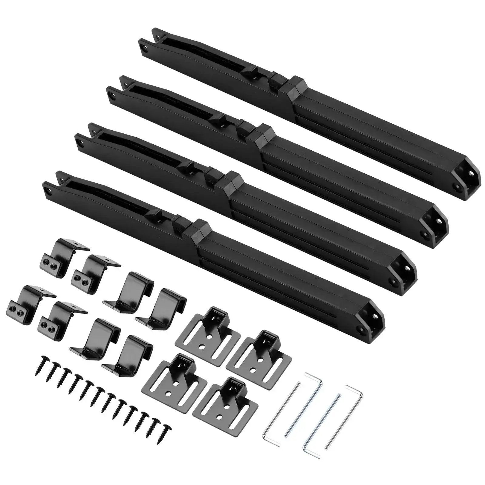 Four Pack Barn Door Soft Close Mechanisms With Spring Buffer Dampers For Sliding Doors Up To 160 Lbs includes hardware and screws