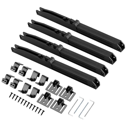 Four Pack Barn Door Soft Close Mechanisms With Spring Buffer Dampers For Sliding Doors Up To 160 Lbs includes hardware and screws