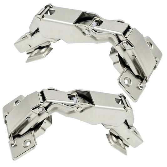 2pack 180 Degree Soft Closing cabinets Hinge, Conceal Frameless Cabinet Slow self Closing Hydraulic Adjustable Hinge, 180 Degree Cabinet Door Hinge (Full Cover)