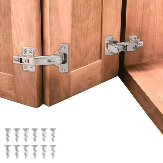 165 Degree And 135 Degree Soft Close Cabinet Hinges For Lazy Susan Bifold Doors Concealed European Hinges Full Overlay Adjustable Hinge Set With 2 Of 165 Degree And 2 Of 135 Degree For Pie Cut Corner Cabinets