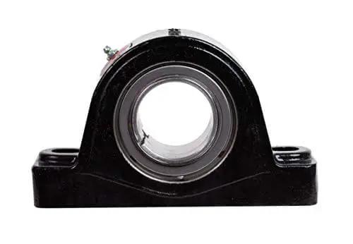 Front view of Solid Housed Pillow Block Spherical Roller Bearing Two And Seven Sixteenths Inch Bore Rexnord Link Belt PB22639HK81