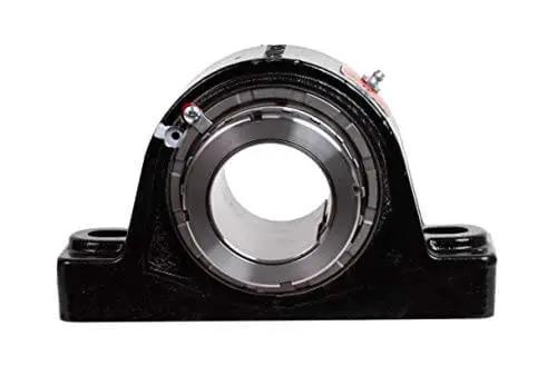 Front view of Solid Housed Pillow Block Spherical Roller Bearing Two And Seven Sixteenths Inch Bore Rexnord Link Belt PB22639HK81