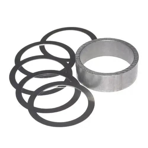 Solid Pinion Spacer Kit With Shims For 8.8 Ford Axle By Ratech Made In USA No China Knockoff Includes Shim Pack From.020 To.050 Inches In.002 Inch Increments For Precise Pinion Backlash And Pinion Preload Adjustment.
