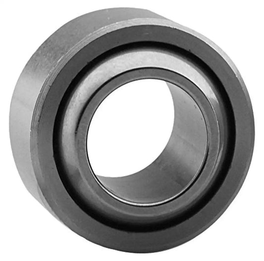 Heavy duty spherical bearing with bonded PTFE liner delivers smooth, low friction articulation for long travel suspension arms; 1 inch bore