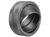 Single spherical bushing GE20ES metric plain bearing, high-carbon steel, chrome-plated inner ring, 20 mm shaft fit, side view