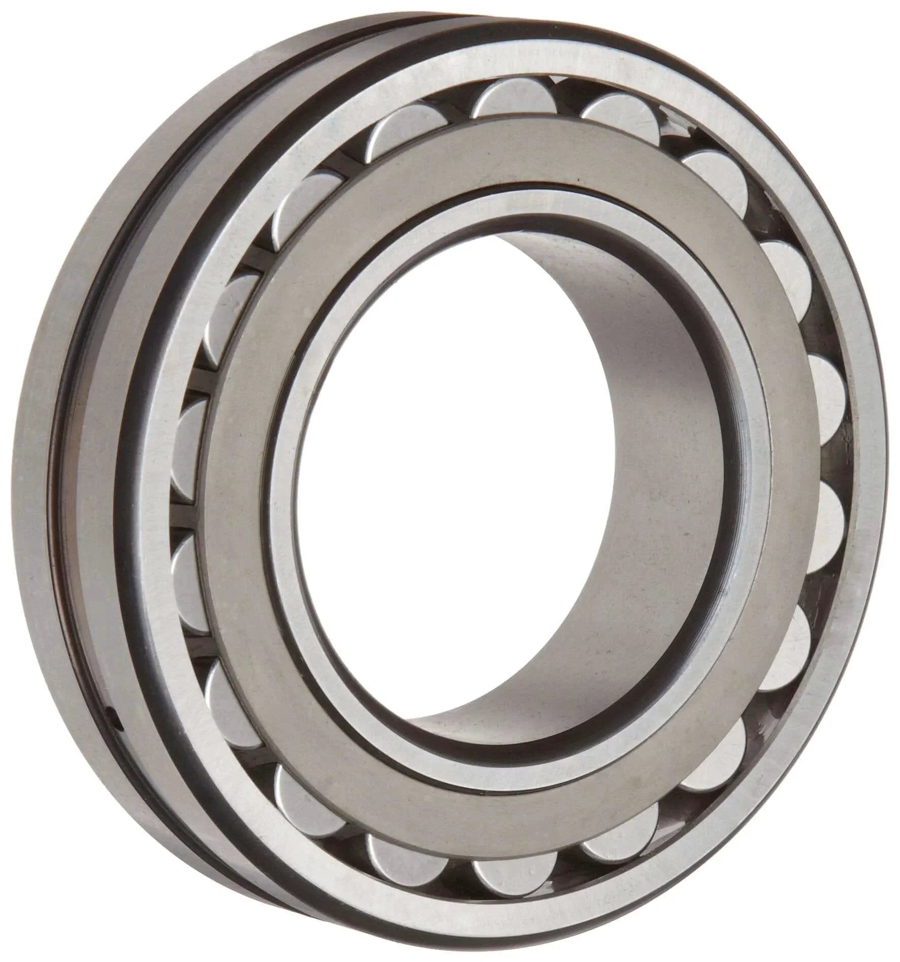 SKF 22208 E Explorer Spherical Roller Bearing Straight Bore Metric 40mm Bore 80mm OD featuring two-row steel cage design.