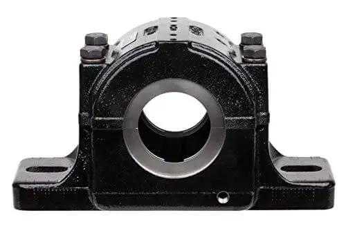 Split Housed Pillow Block Spherical Roller Bearing PLB6847FR 2 15/16 Inch, Cast Iron Housing, Sealed Bearings, front view.