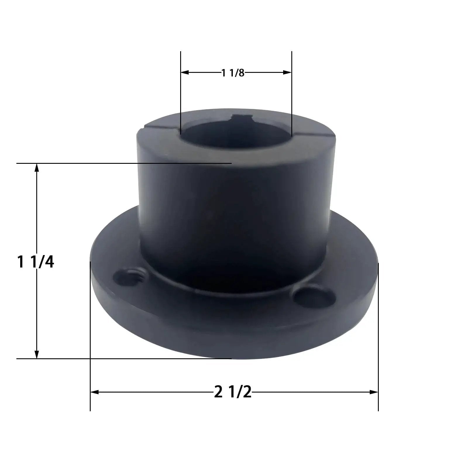 Split Taper Bushing for Pulleys H Style One And One Eighth Inch Bore CMFG STB Cast Steel Heavy Duty Locking with dimensions