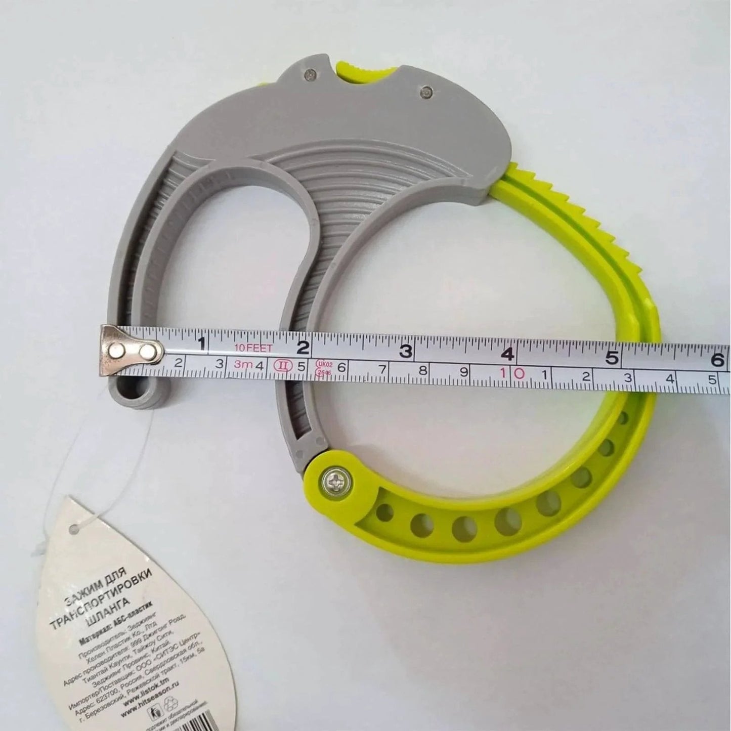 Spring Ratchet Cable And Hose Clamp Organizer With Spring Loaded Wrap System, ABS material, measured with tape