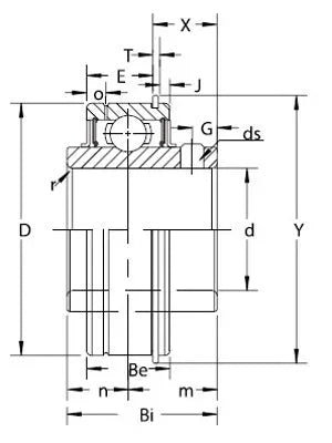 SSER-40mm Stainless Steel Insert bearing 40mm