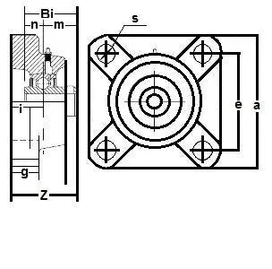 SSUCF201-12mm Stainless Steel Flange Unit 4-Bolt 12mm Bore Mounted Bearing