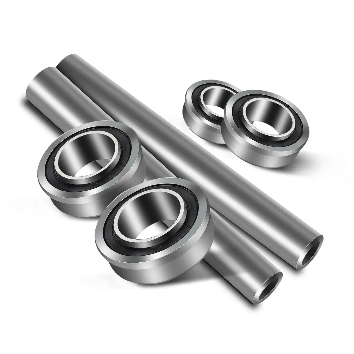 Two Stainless Steel Front Axle And Bearing Conversion Kits For Select Z Series Zero Turn Mowers Fits 6 Inch Wheel Sleeves Only
