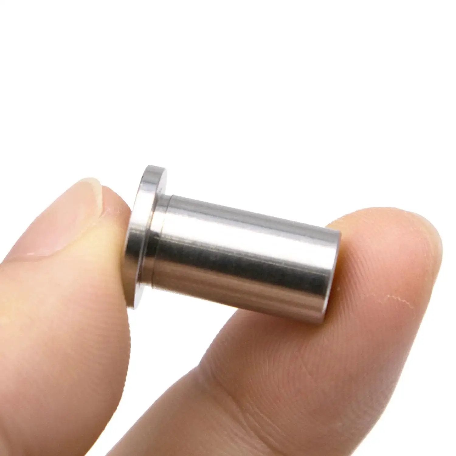 Close-up of stainless steel Bearing Sleeve 3220 Replacement 25 Pack for Crathco D and E Series Beverage Dispensers.