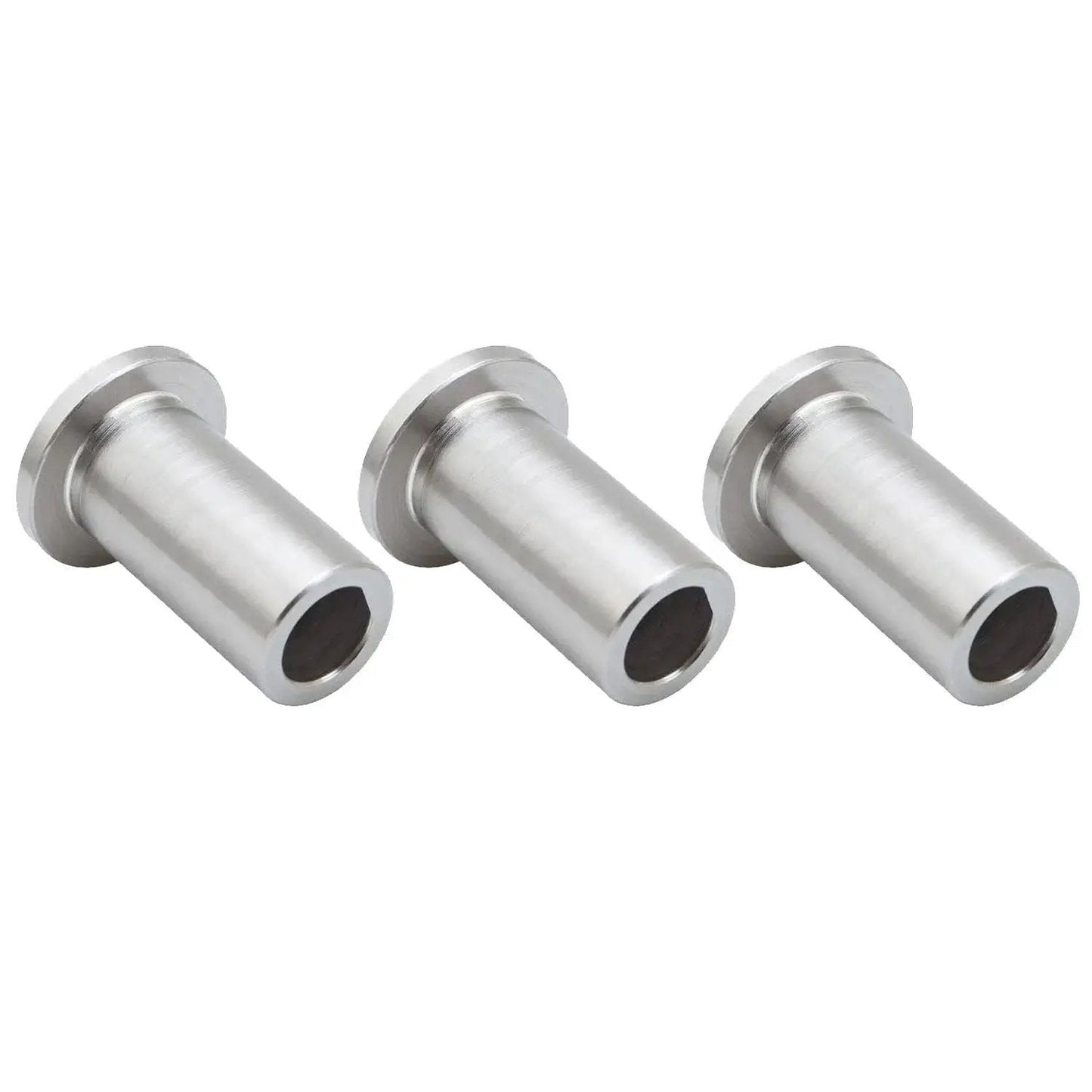 Three-pack stainless steel bearing sleeve for beverage dispenser with excellent corrosion resistance compatible with Crathco Grindmaster 3220