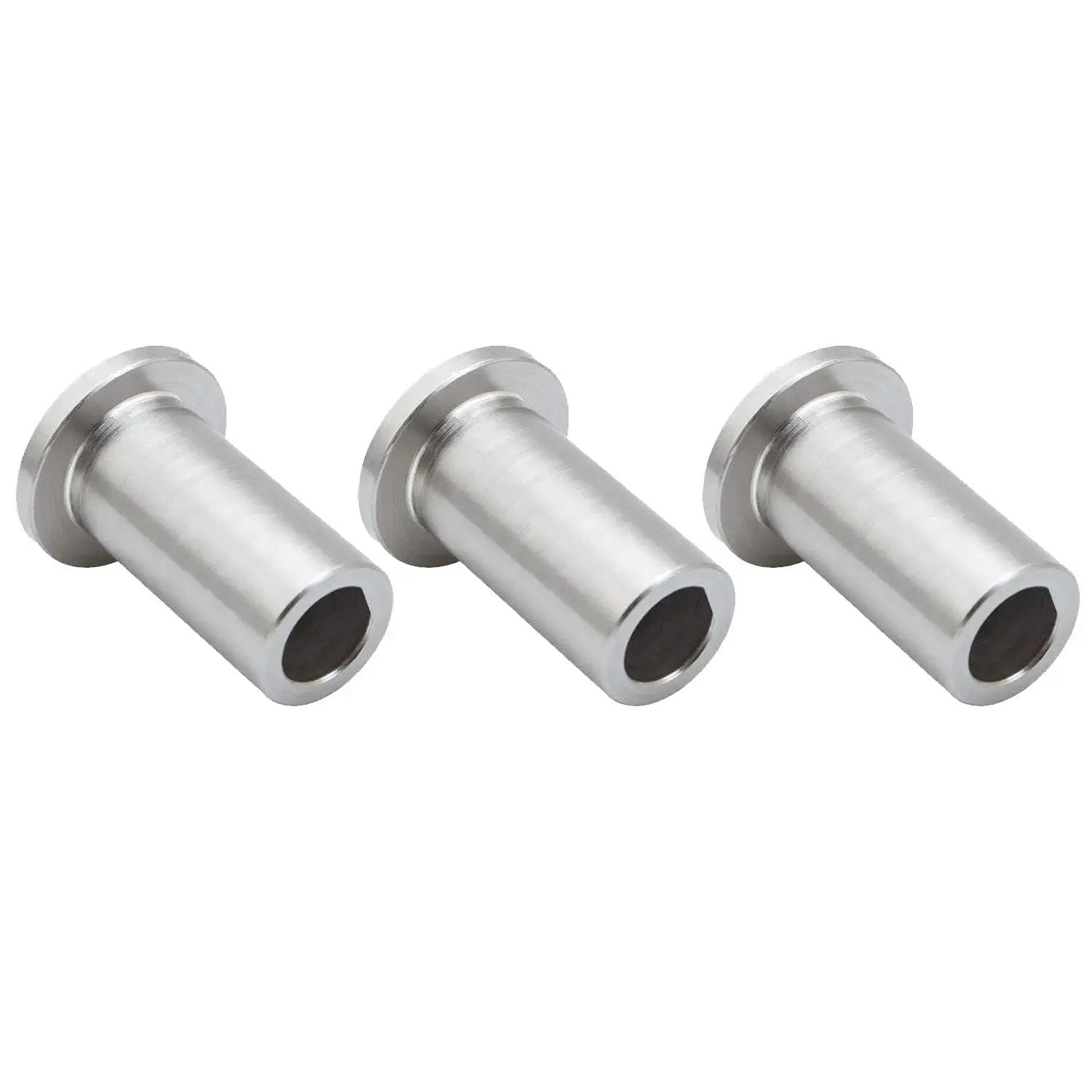 Three-pack stainless steel bearing sleeve for beverage dispenser with excellent corrosion resistance compatible with Crathco Grindmaster 3220