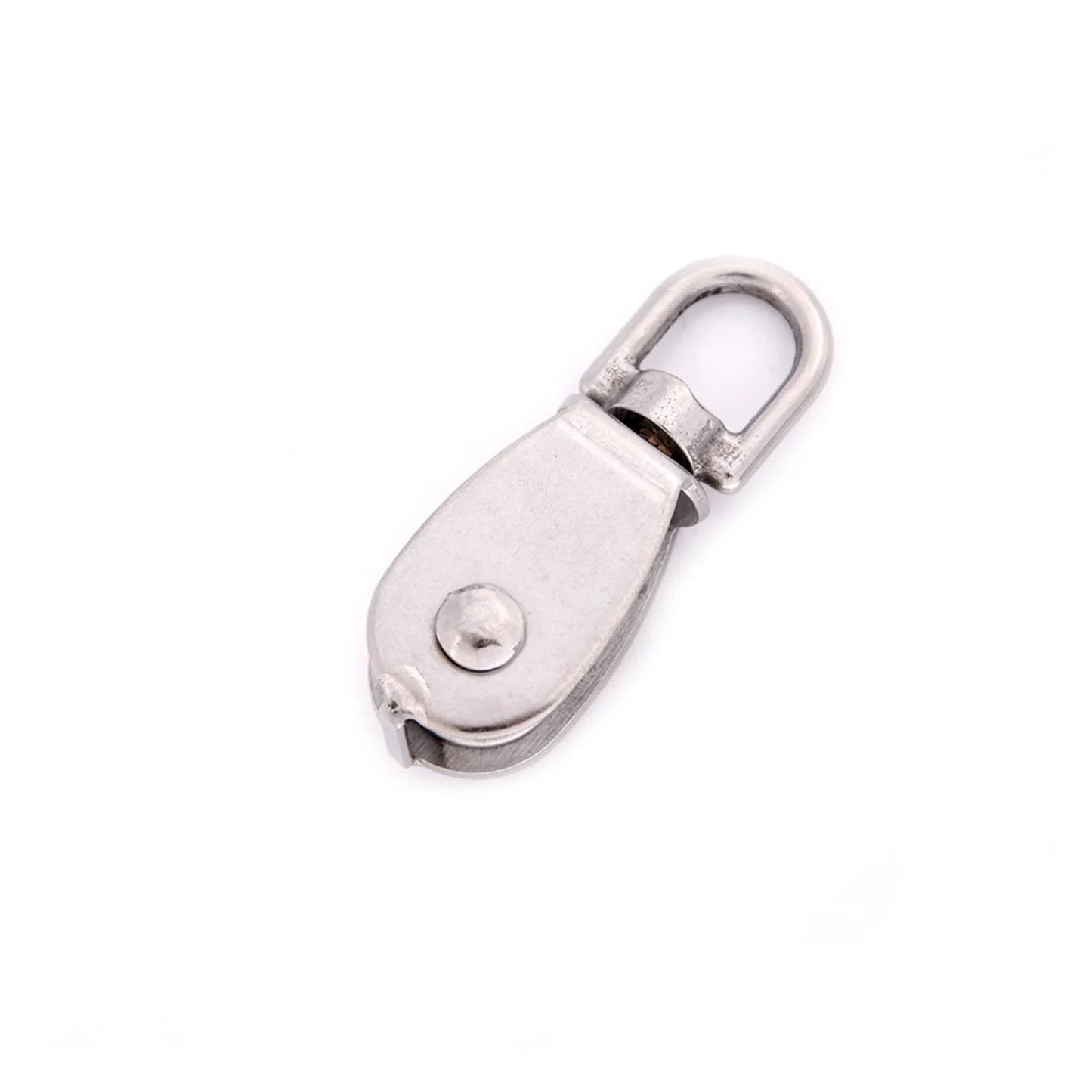 Stainless Steel M15 Wheel Swivel Pulley Block Heavy Duty Steel Single Wheel Swivel Lifting Rope Pulley for Wire Rope front view