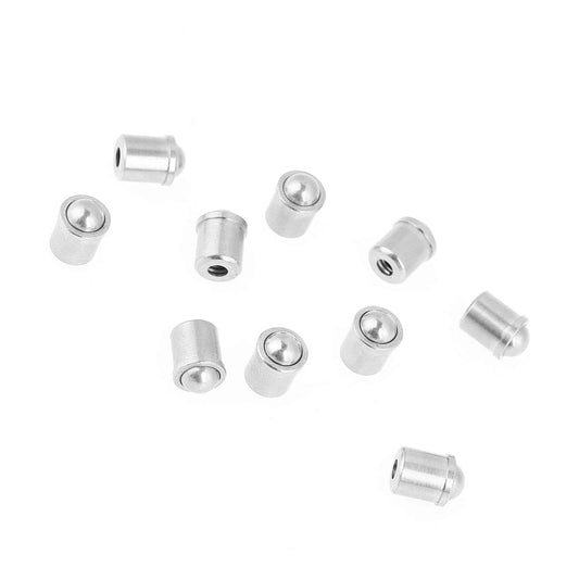 304 Stainless Steel Push Fit Ball Spring Plunger Set, 6x7mm Precision Ball Detent Plungers, 10pcs Tool Kit for Mechanical Devices, Pneumatic Tools, Clamps & Accurate Positioning