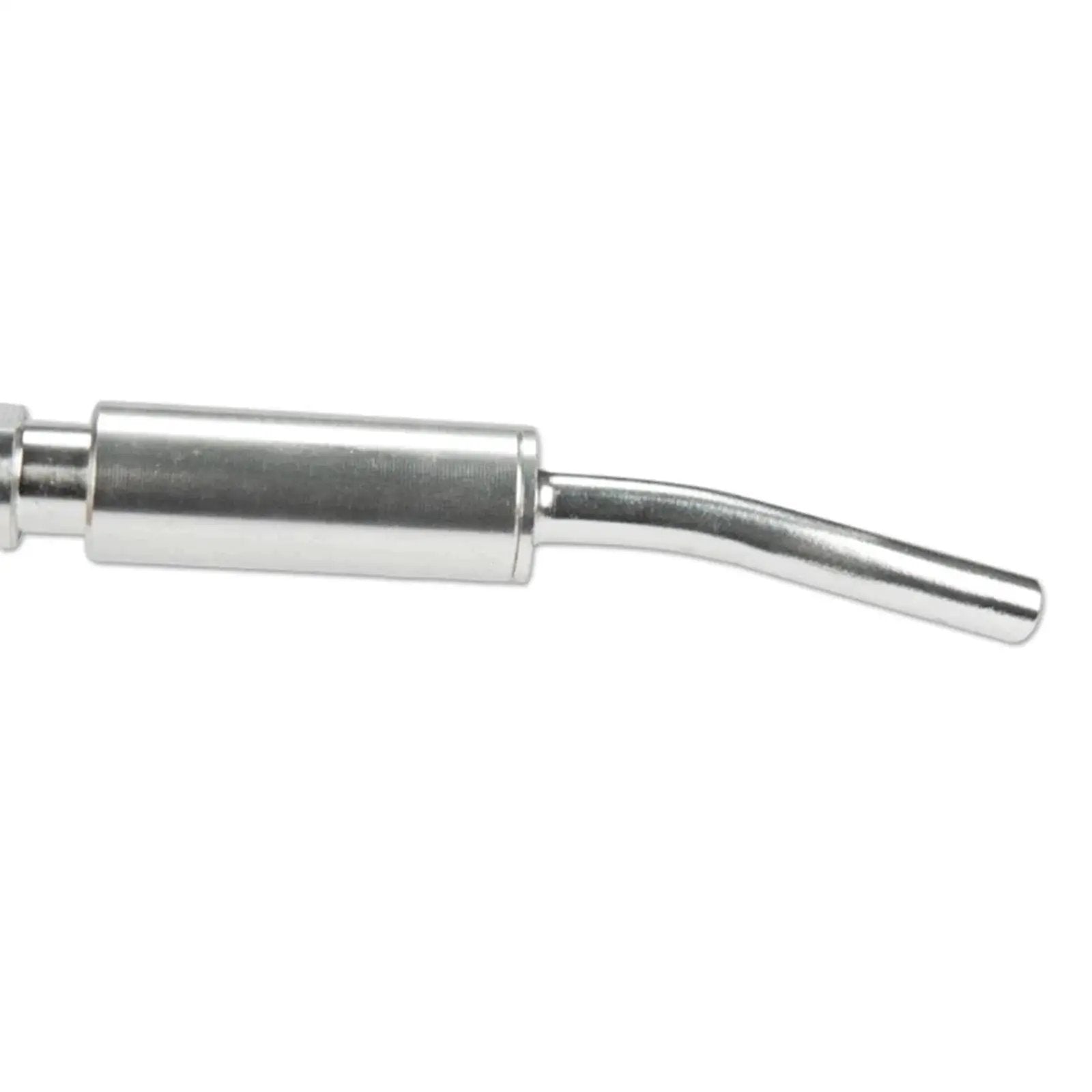 Close-up of Two Pack Japanese Bearing Tube Nozzles for Car Interior Air Blow Guns, M10x1 Thread, 120 Mm Long, Stainless Steel.