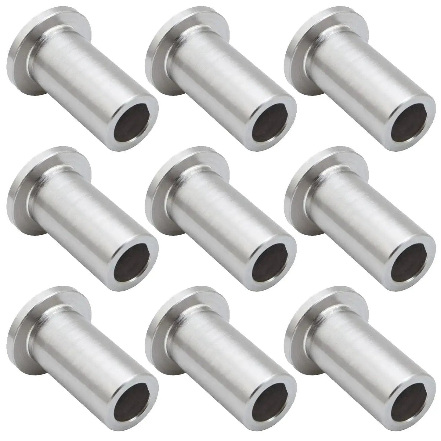 9 pack of Stainless Steel Bearing Sleeve Model 3220, 304 Grade, corrosion resistant for beverage machines fits bubbler models.