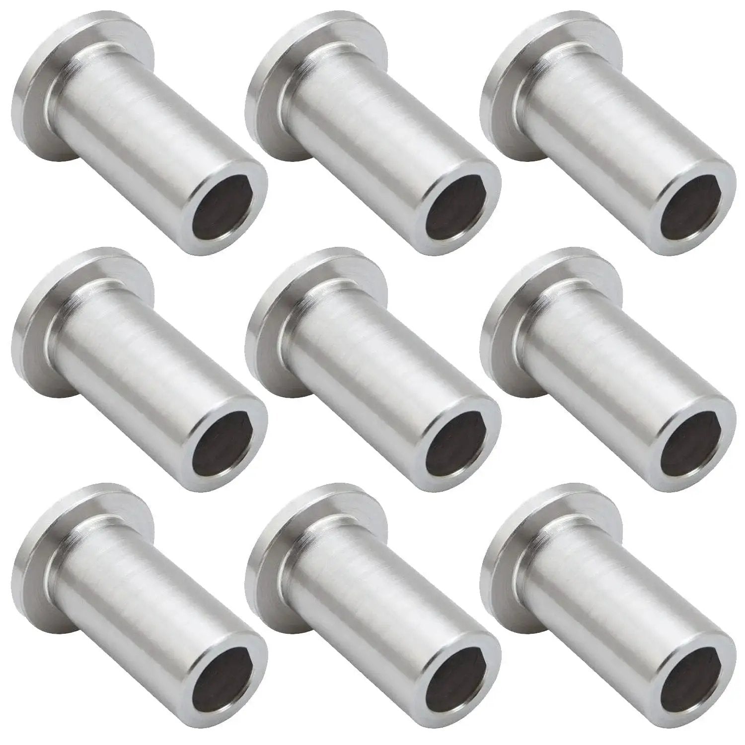 9 pack of Stainless Steel Bearing Sleeve Model 3220, 304 Grade, corrosion resistant for beverage machines fits bubbler models.