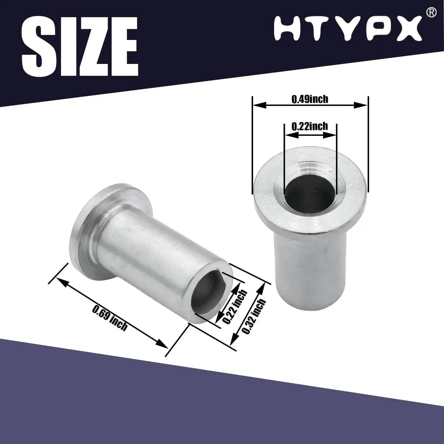 Stainless Steel Bearing Sleeve Model 3220, 304 Grade, For Beverage Machines, Corrosion Resistant, with dimensions shown
